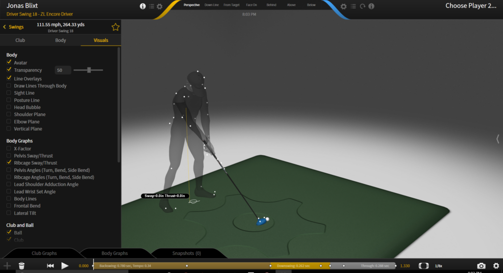 Gears Settings Golf Visuals Tab Gears Sports