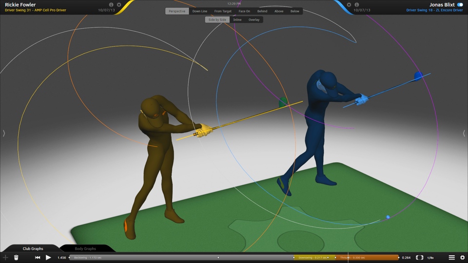 Gears Golf Operation: Side by Side Swing Comparison