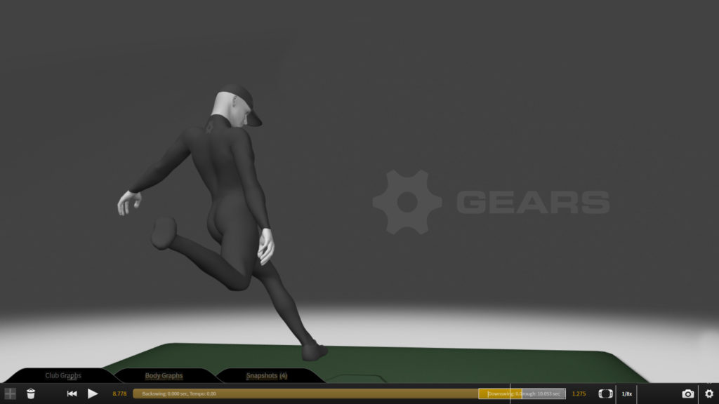 3D rendering of biomechanics of a soccer kick