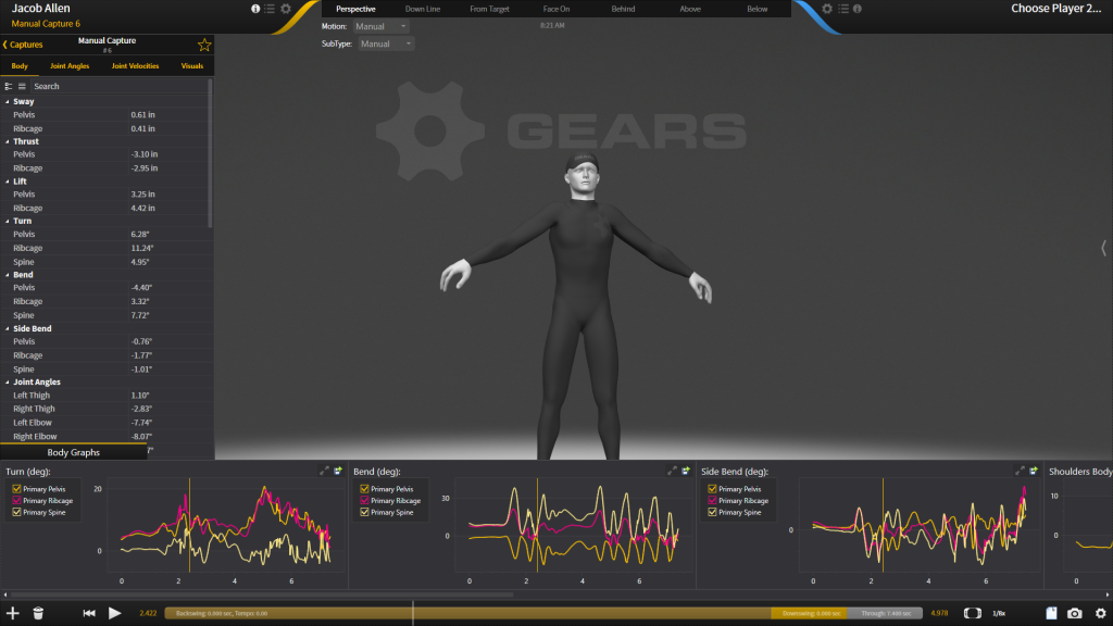 dark image of figure being analyzed for running biomechanics insights