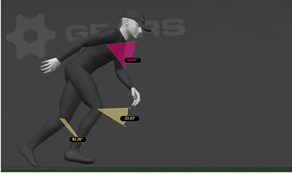 mock-upp of exact metrics showing running biomechanics